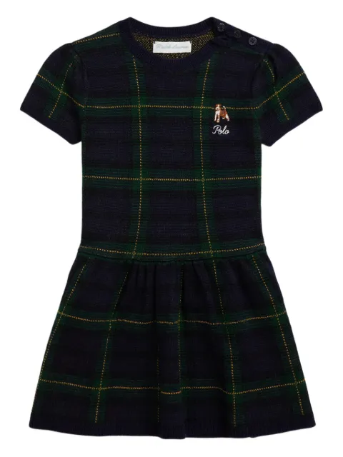POLO RALPH LAUREN KIDS plaided short-sleeve dress