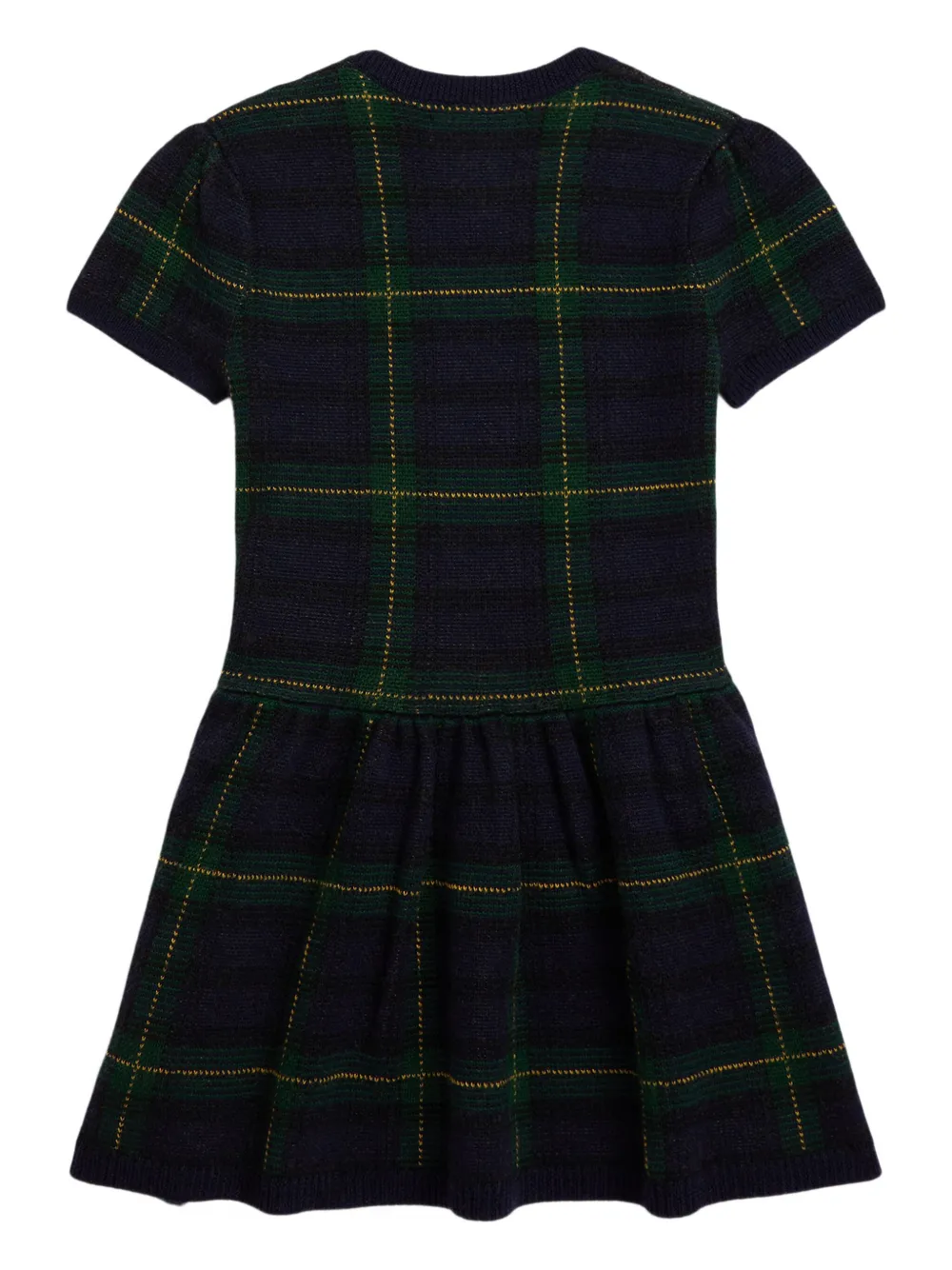 POLO RALPH LAUREN KIDS Geruite jurk met korte mouwen Blauw