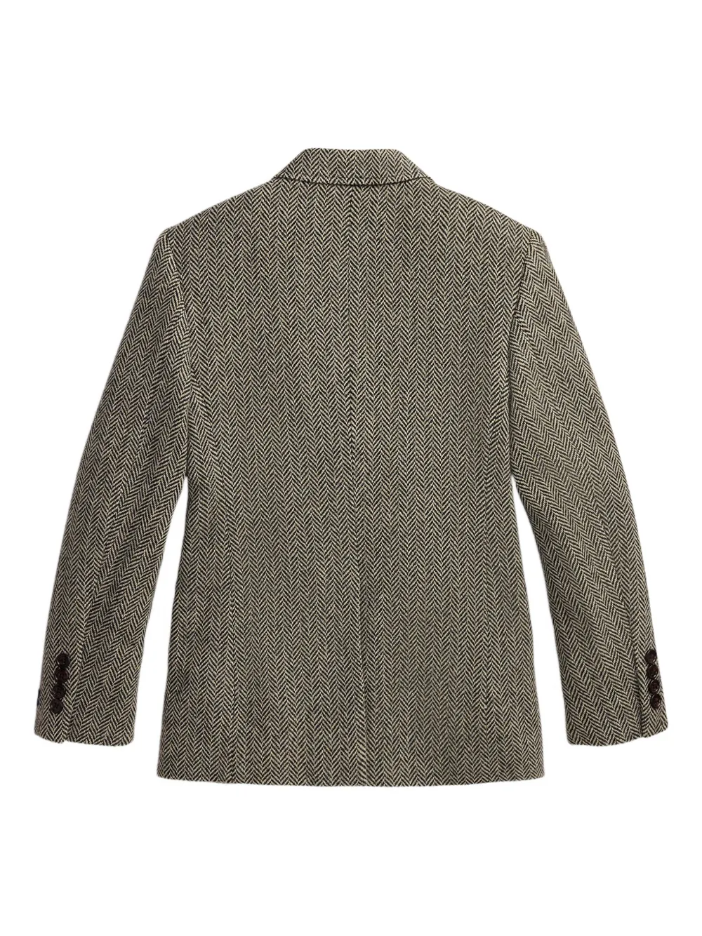 POLO RALPH LAUREN KIDS Blazer met visgraatpatroon en drie knopen Bruin