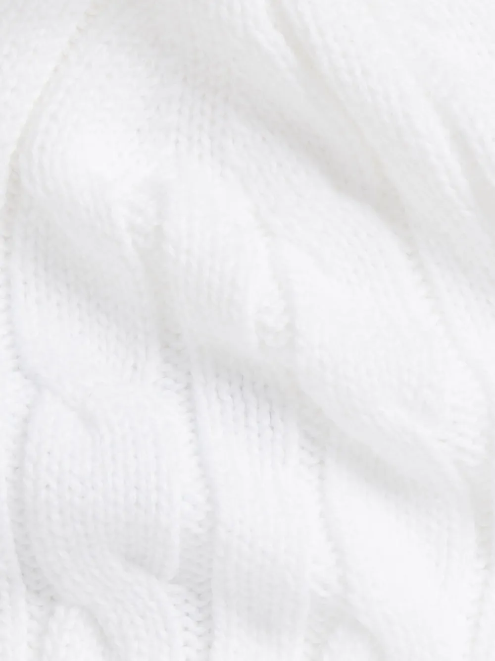 POLO RALPH LAUREN KIDS Kabelgebreide muts en laarzen set Wit