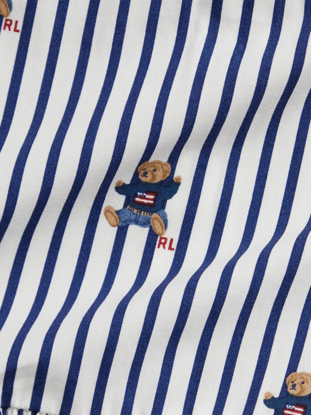 POLO RALPH LAUREN KIDS Gestreepte Polo Bear jurk Blauw