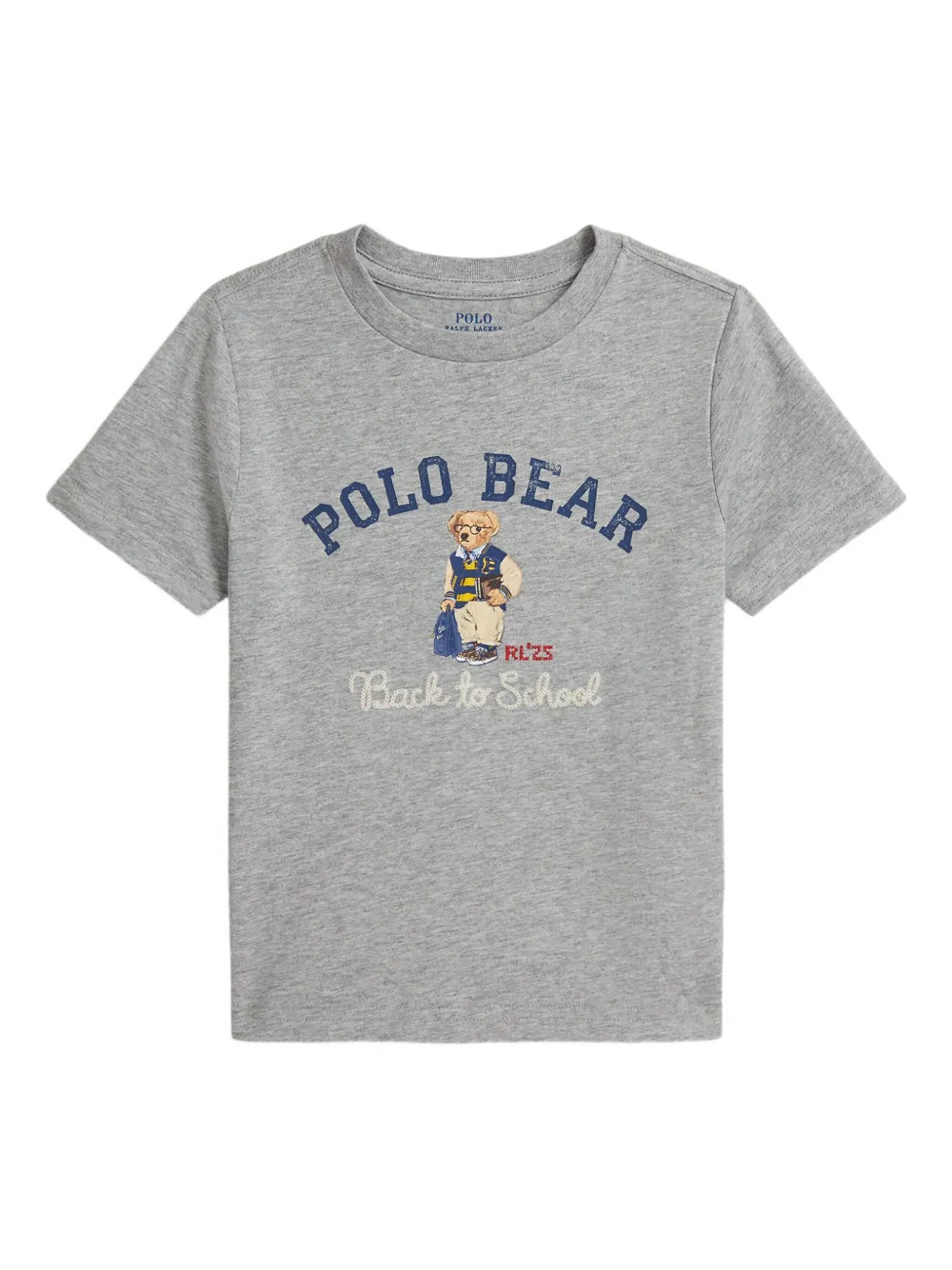 POLO RALPH LAUREN KIDS bear print crew-neck t-shirt Grijs