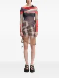 Ottolinger mesh-paneled asymmetical dress - Blue