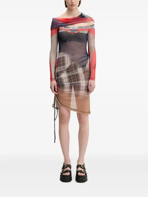 Ottolinger mesh-paneled asymmetical dress
