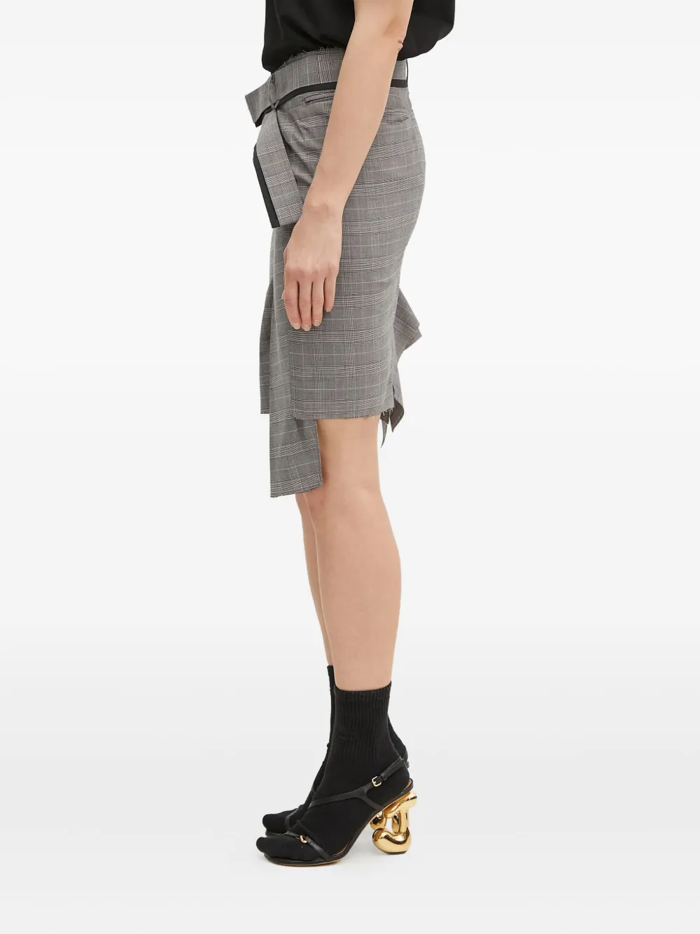 Ottolinger belted check-print skirt | Asymmetric & Draped Skirts | Image 2