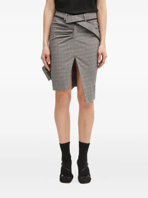 Ottolinger belted check-print skirt