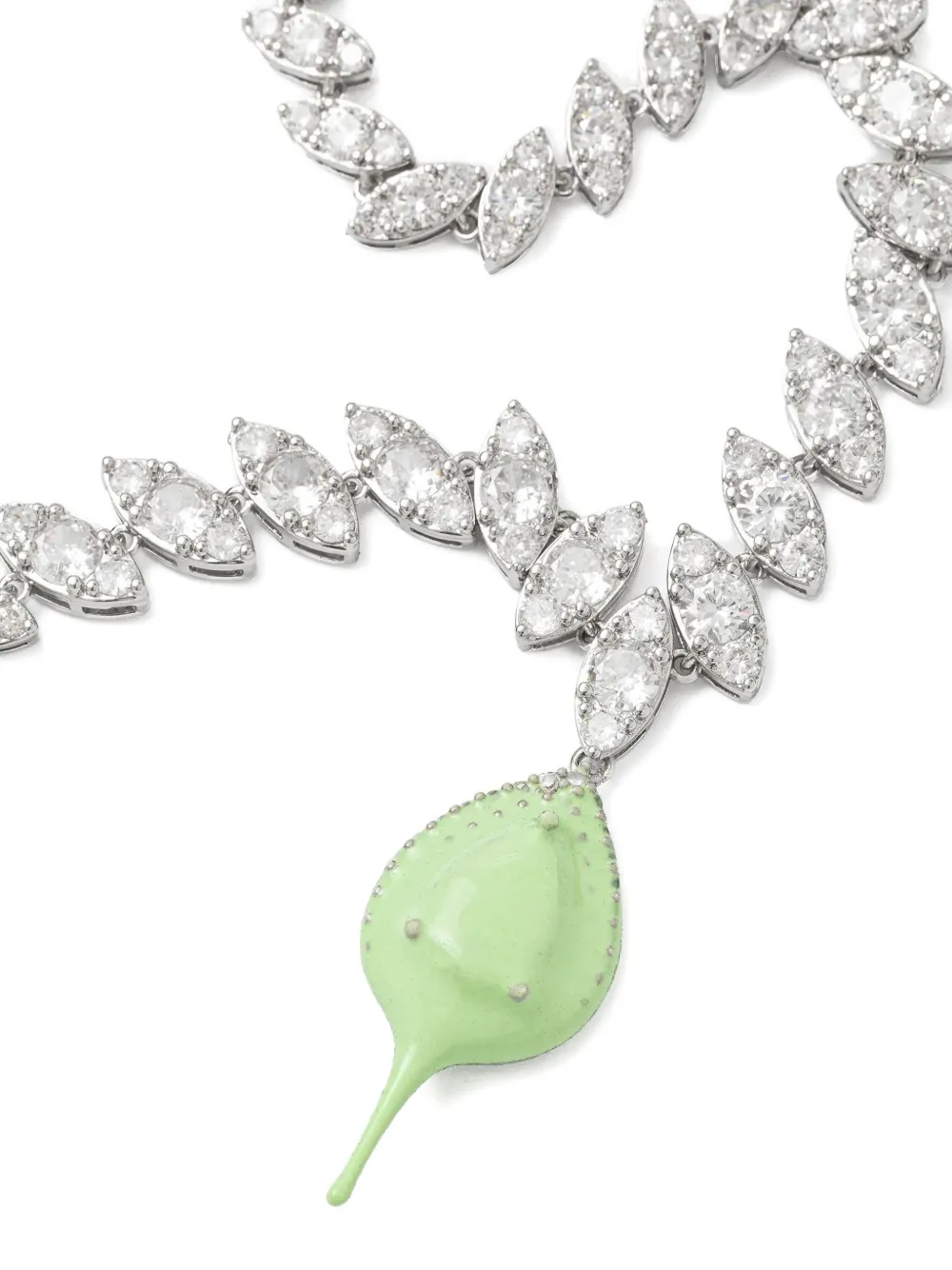 Ottolinger Marquise halsketting met steentjes - Zilver
