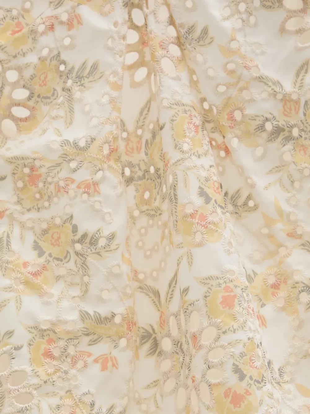 Bardot Floral Eyelet Maxi Dress In Neutral