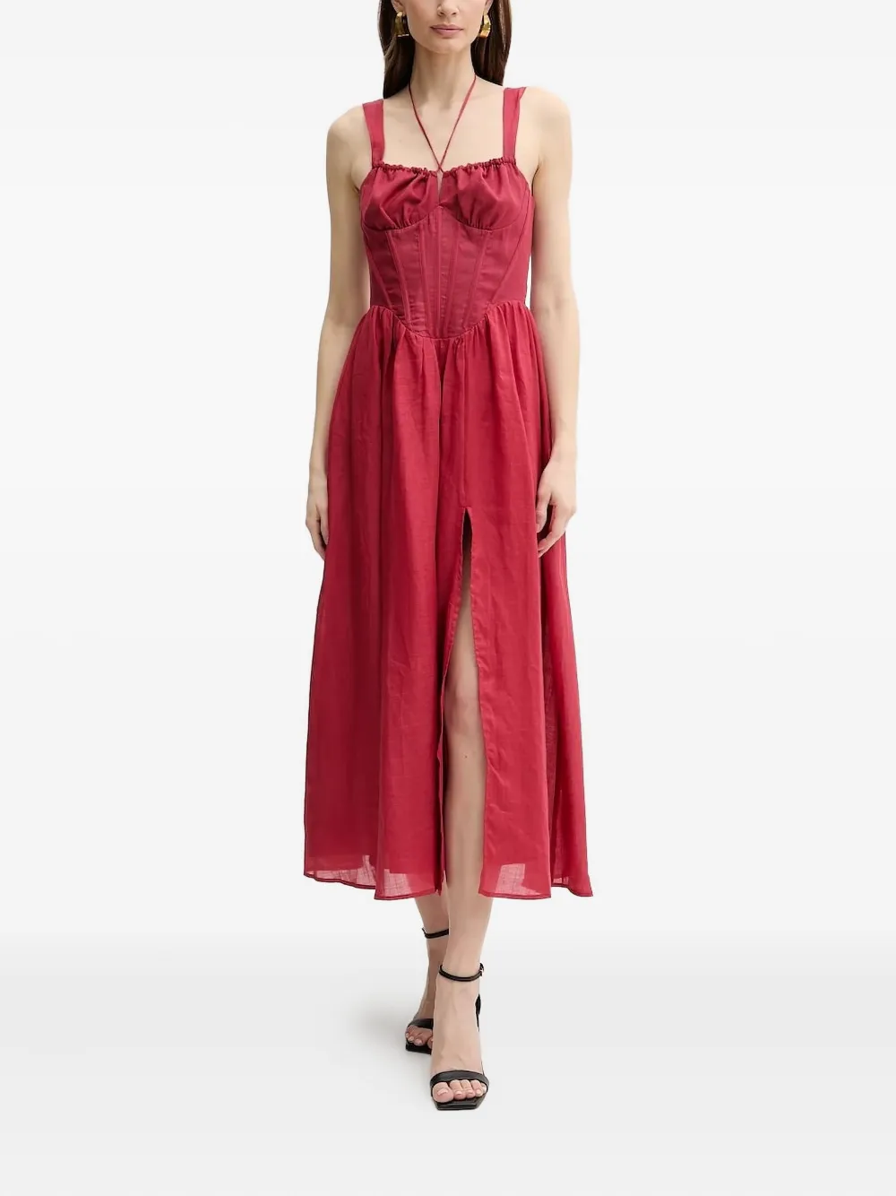Bardot コルセット ドレス - レッド Bardot コルセット ドレス - レッド