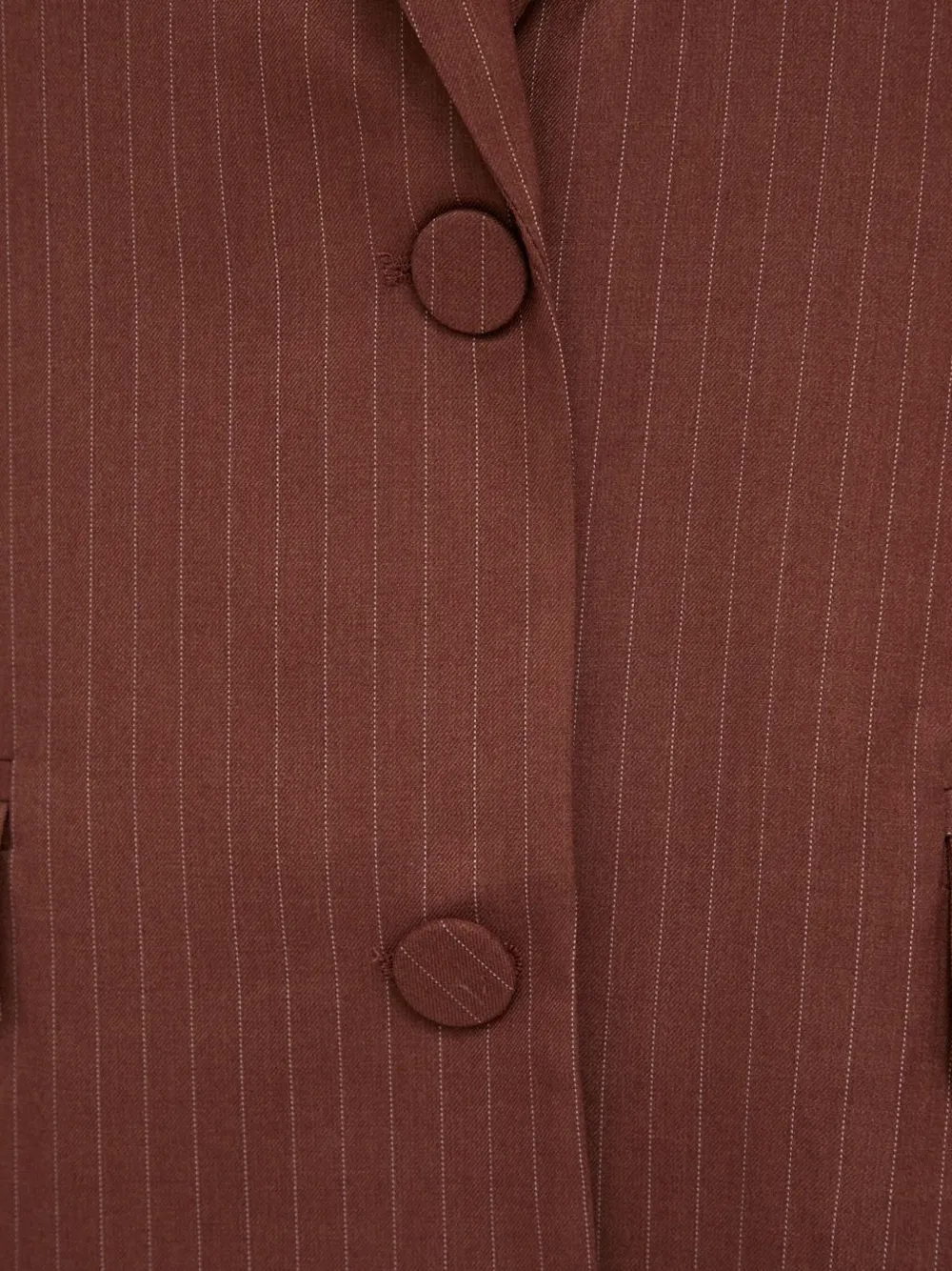 Bardot Pinstripe-pattern Button-fastening Blazer In Burgundy