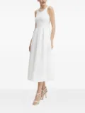 Bardot embroidered-bodice midi dress - White