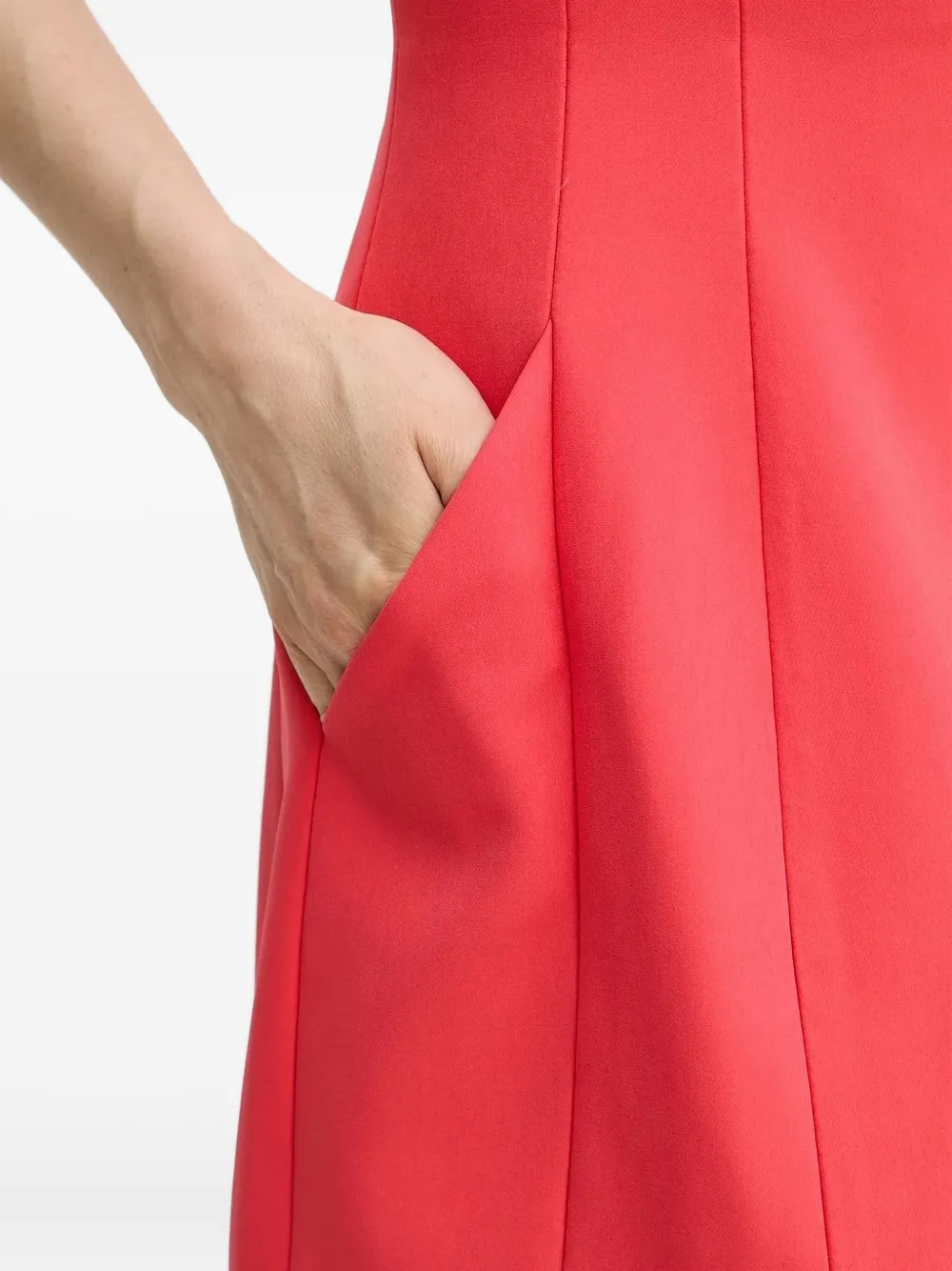 Bardot Mini-jurk met halternek Oranje