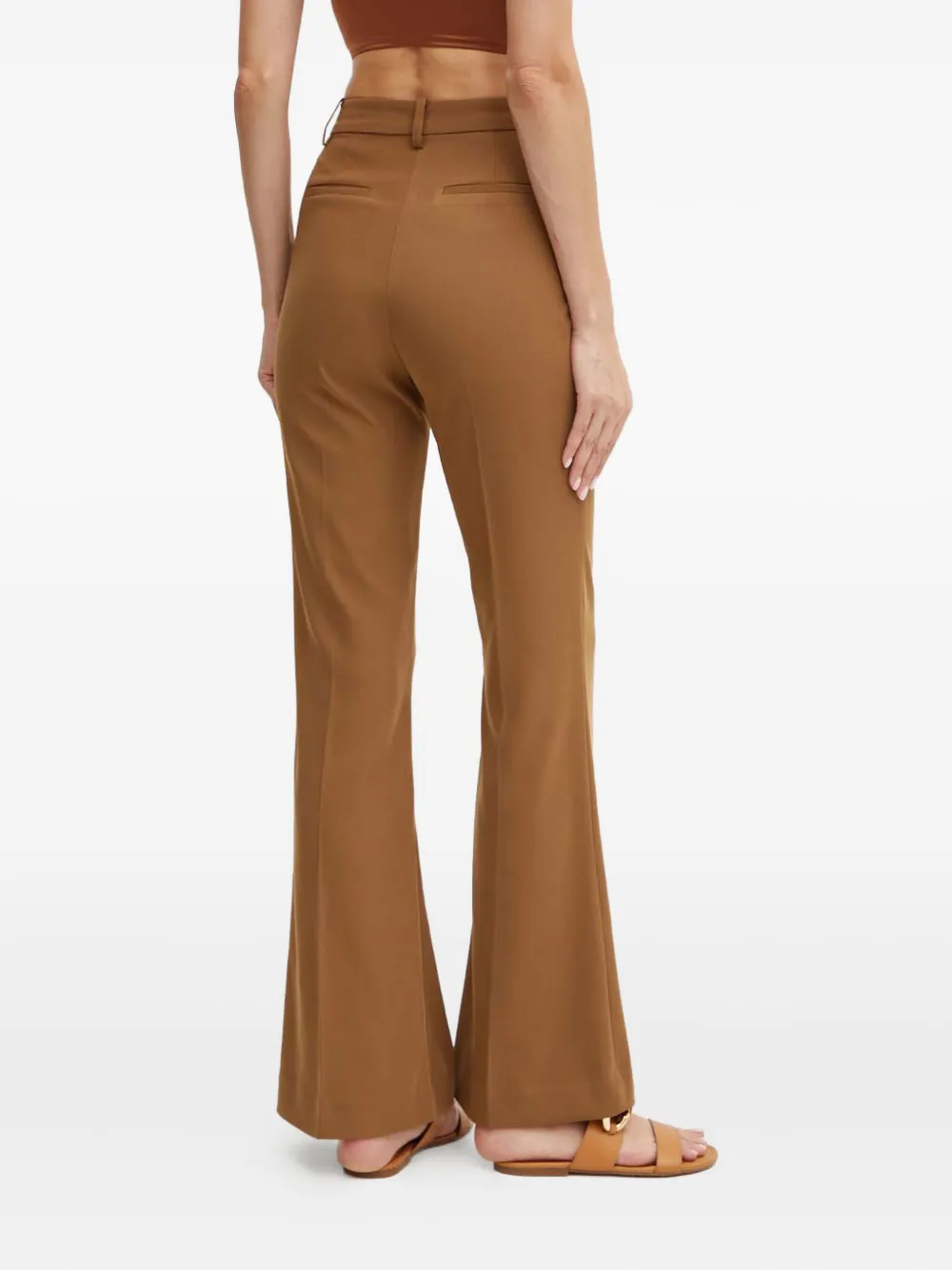 Bardot High-waisted Trousers In Brown