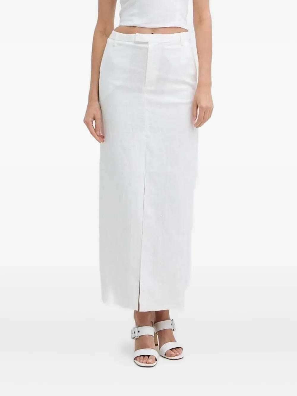 Bardot Linnen straight rok Beige
