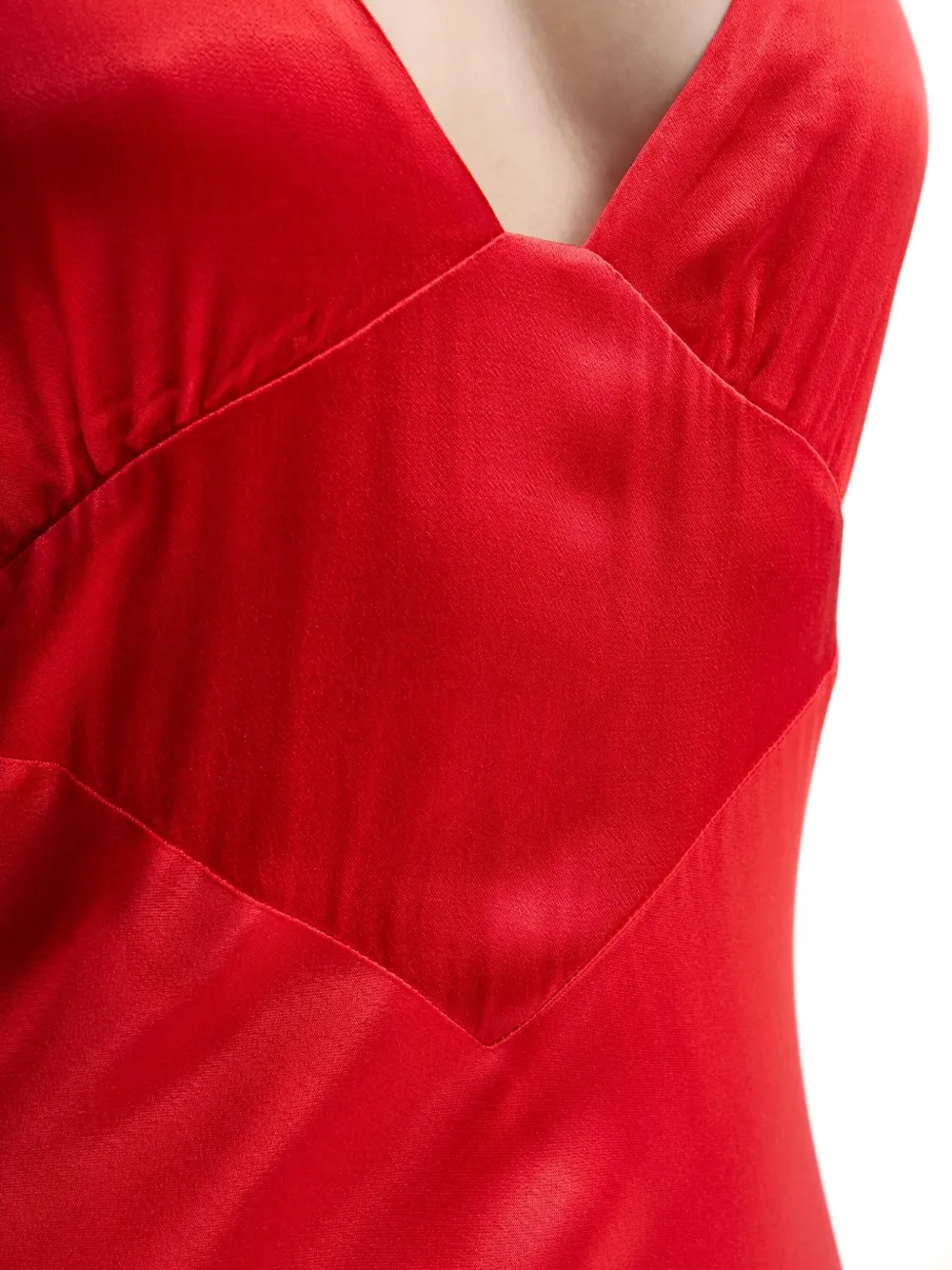 Bardot Bias-cut Slip Dress In Red