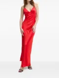 Bardot bias-cut slip dress - Red