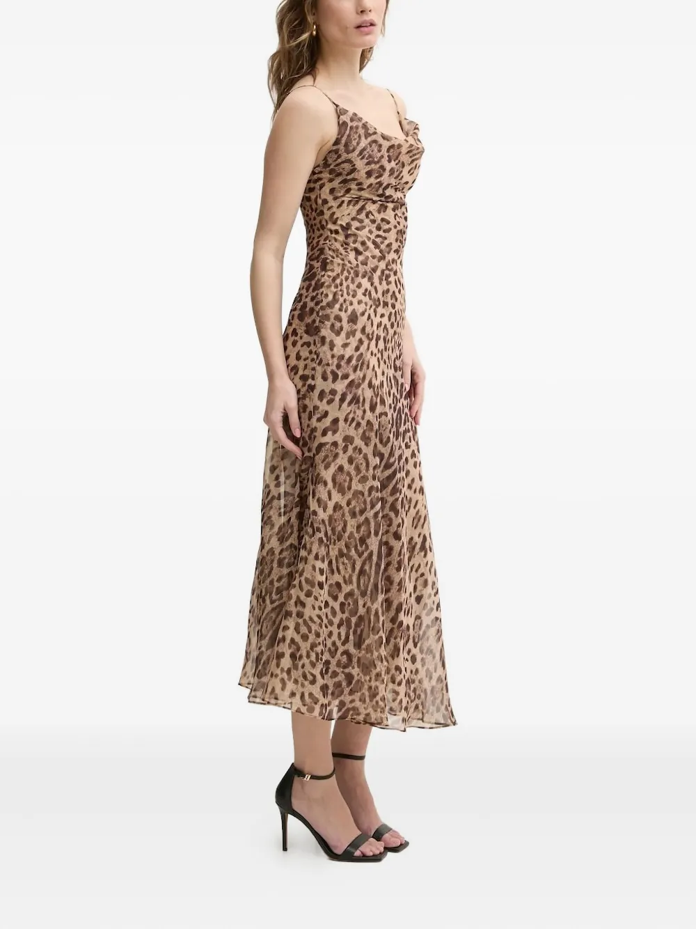 Bardot Monroe midi-jurk Bruin