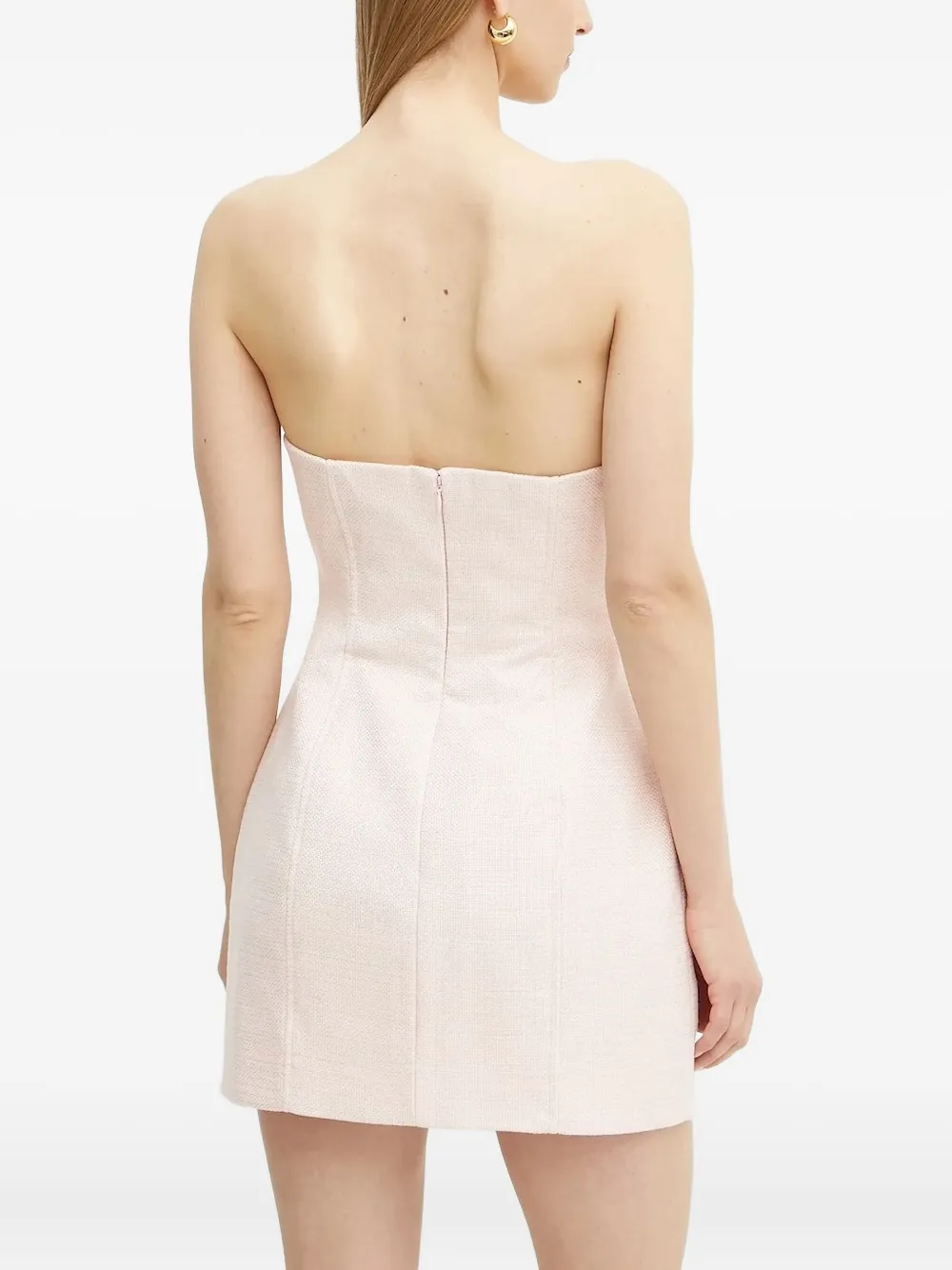 Bardot Mini-jurk met tweed textuur - Roze