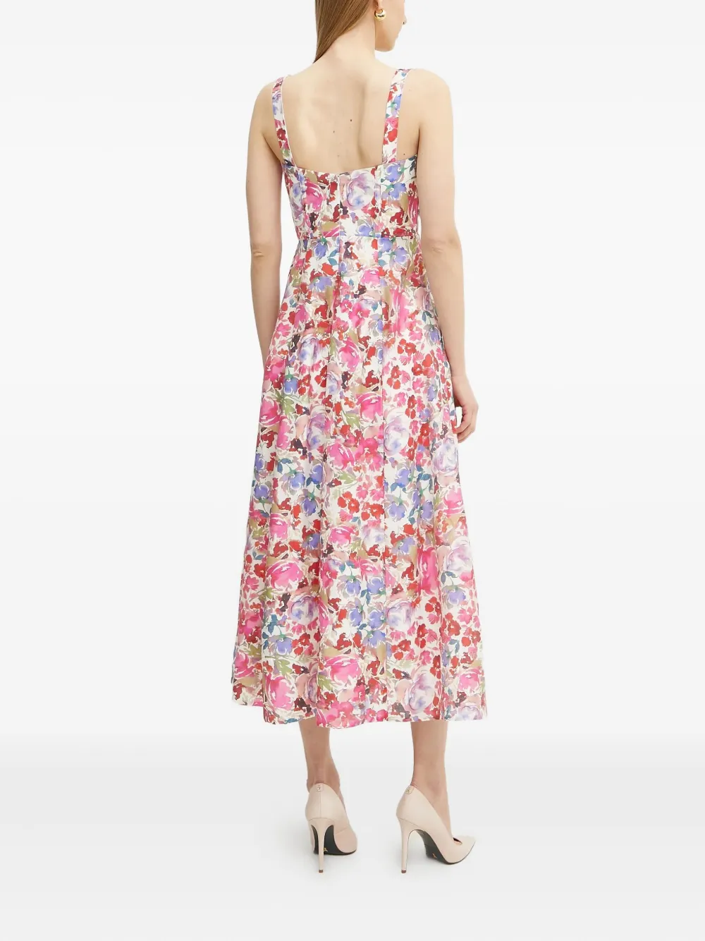 Bardot Midi-jurk met bloemenprint Roze