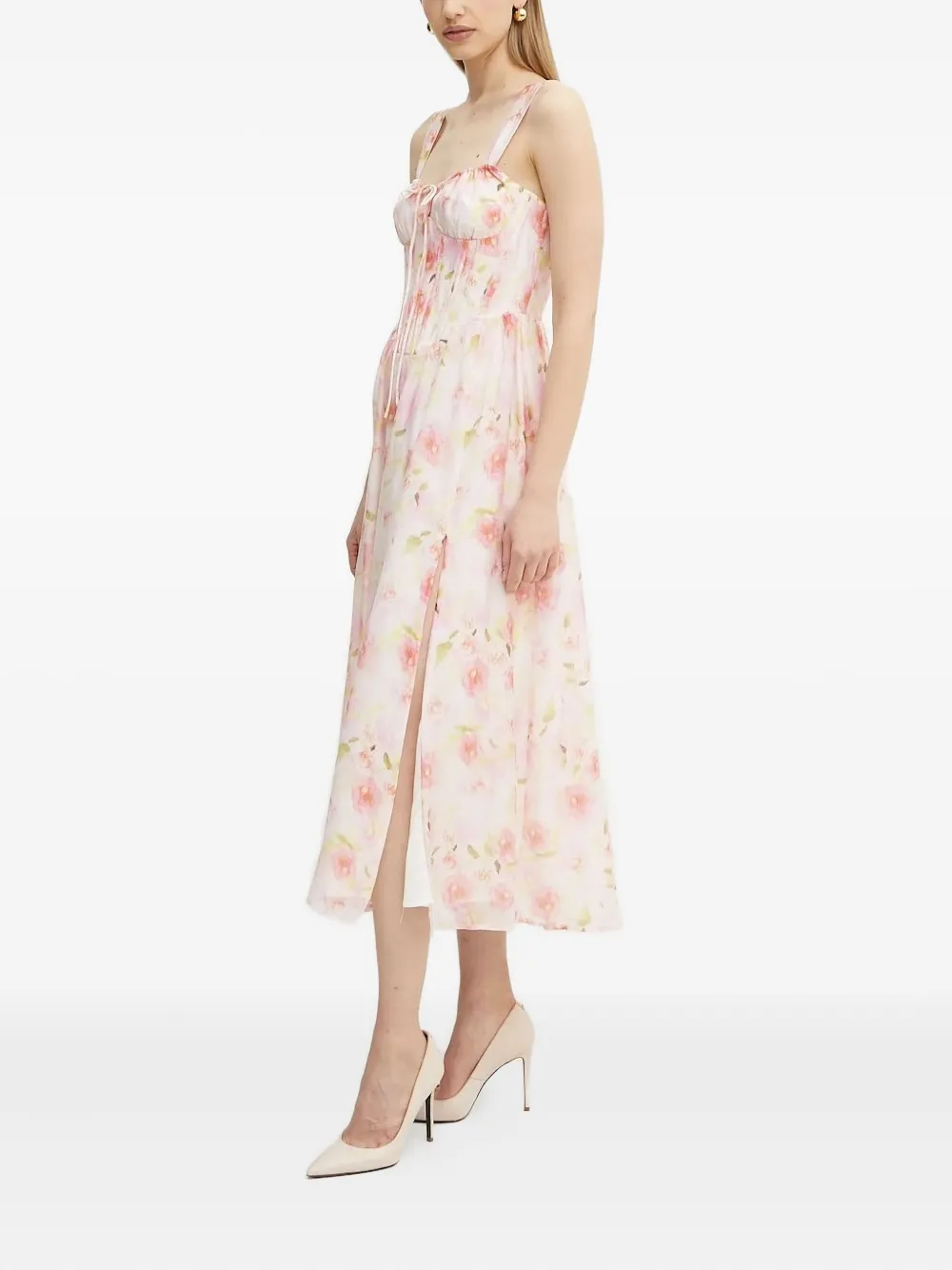 Bardot Esra midi-jurk met bloemenprint - Wit