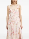Bardot Esra floral corset midi dress - White