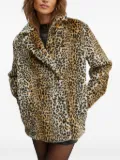 Bardot leopard-print faux-fur coat - Yellow