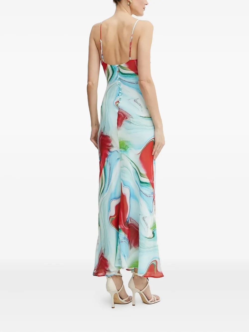 Bardot Maxi-jurk met grafische print - Blauw