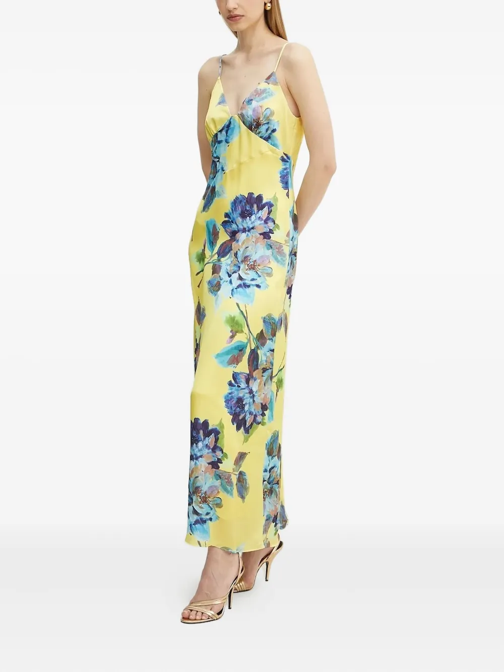 Bardot Wintour jurk met bloemenprint - Geel
