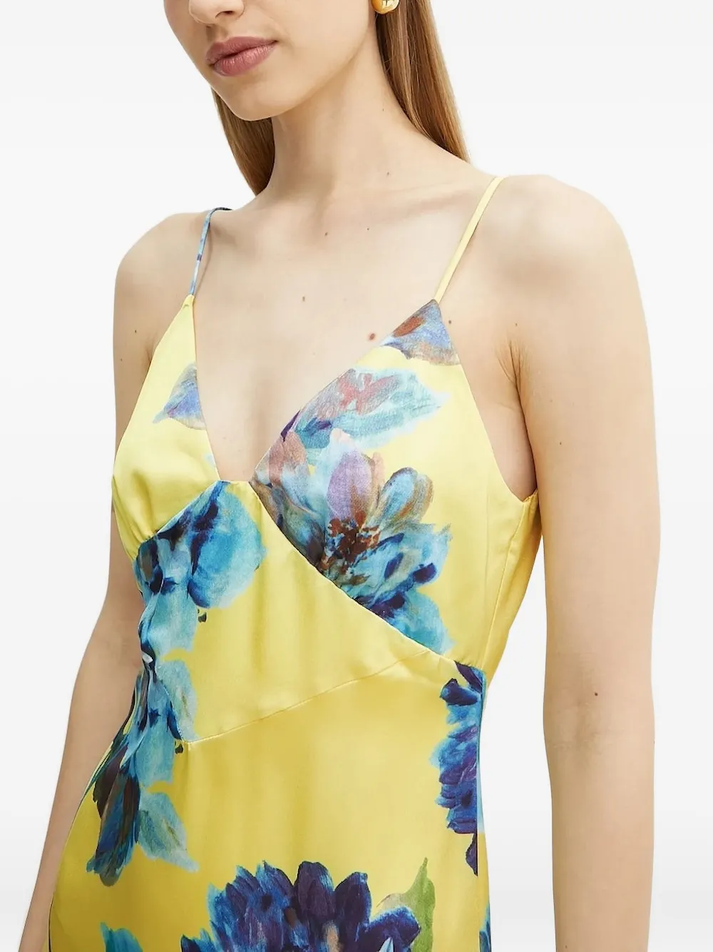 Bardot Wintour jurk met bloemenprint Geel