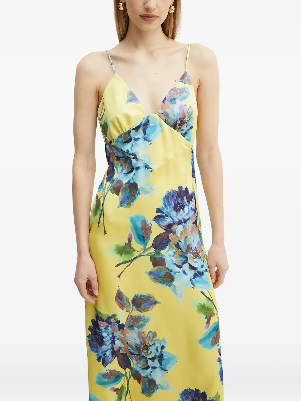 Bardot Wintour jurk met bloemenprint Geel