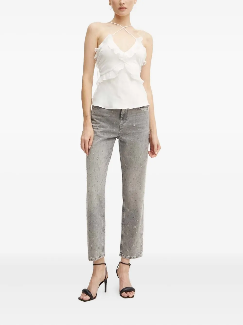 Bardot Marsella blouse met ruches - Wit