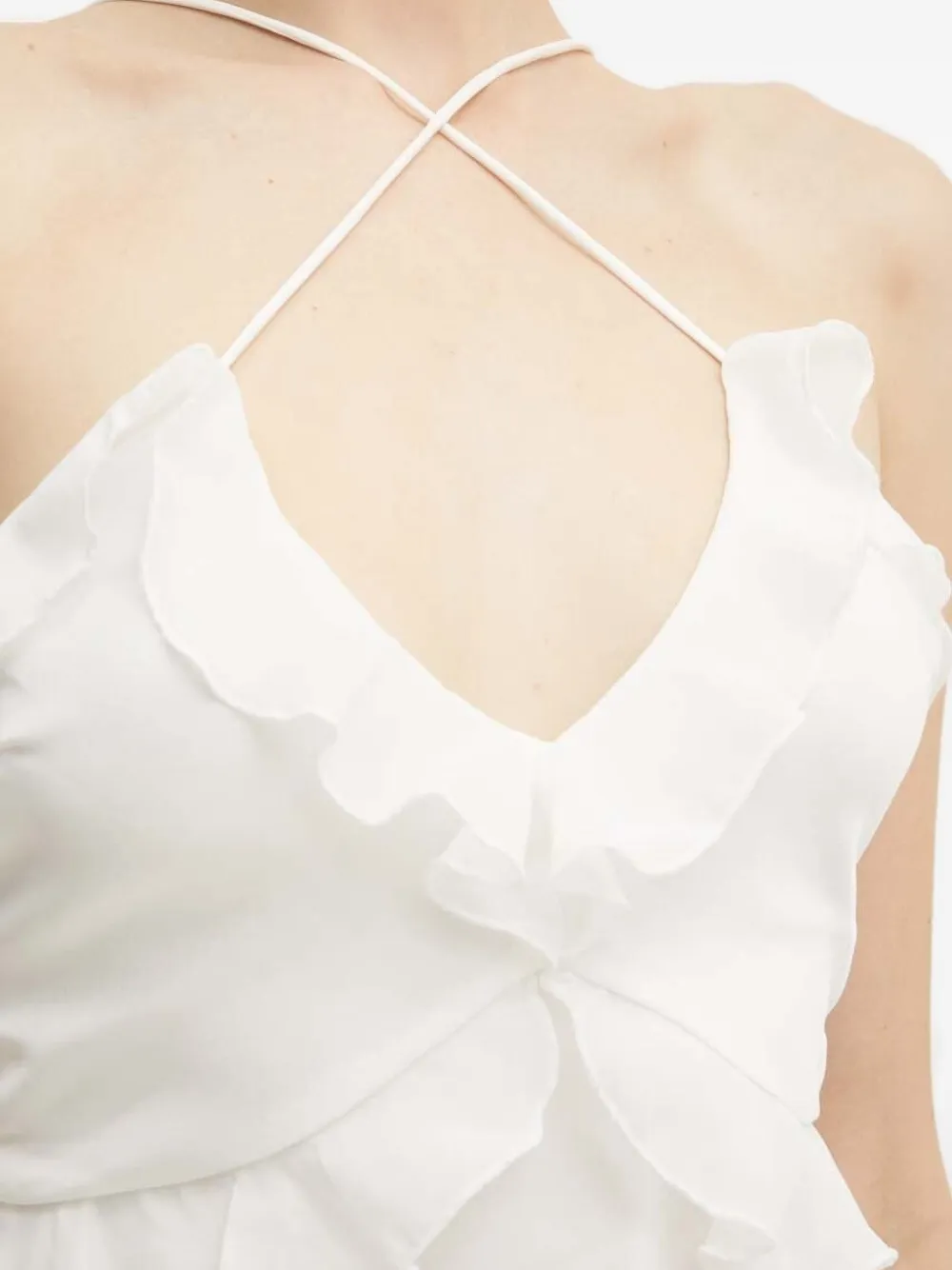Bardot Marsella blouse met ruches Wit