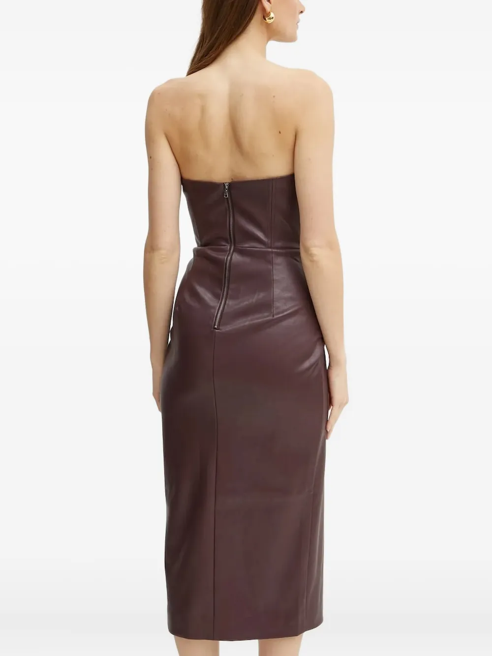 Bardot Kai strapless draped midi dress - Rood