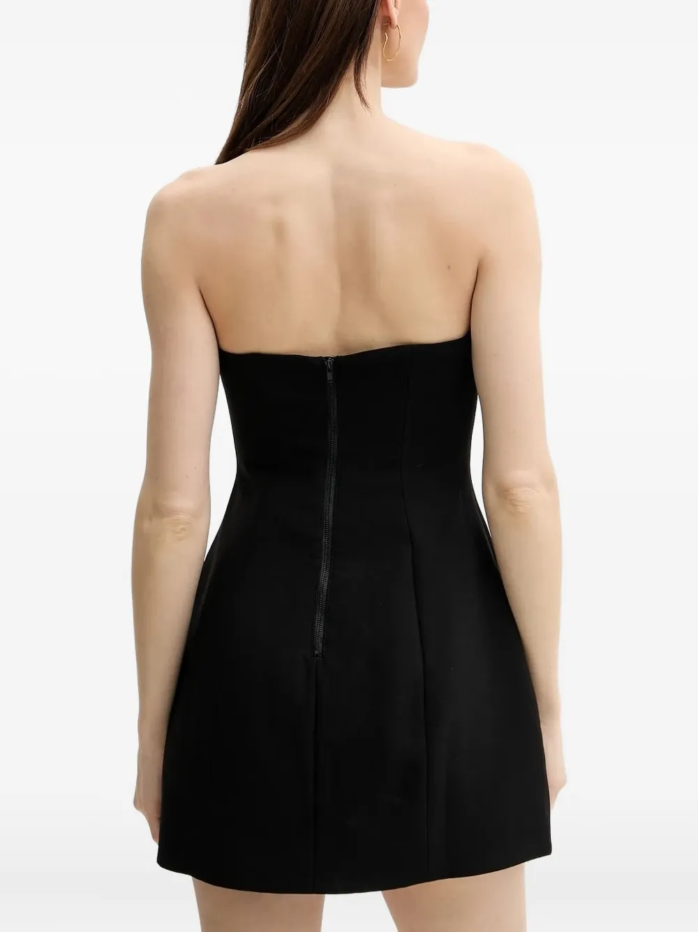 Bardot Strapless mini-jurk - Zwart