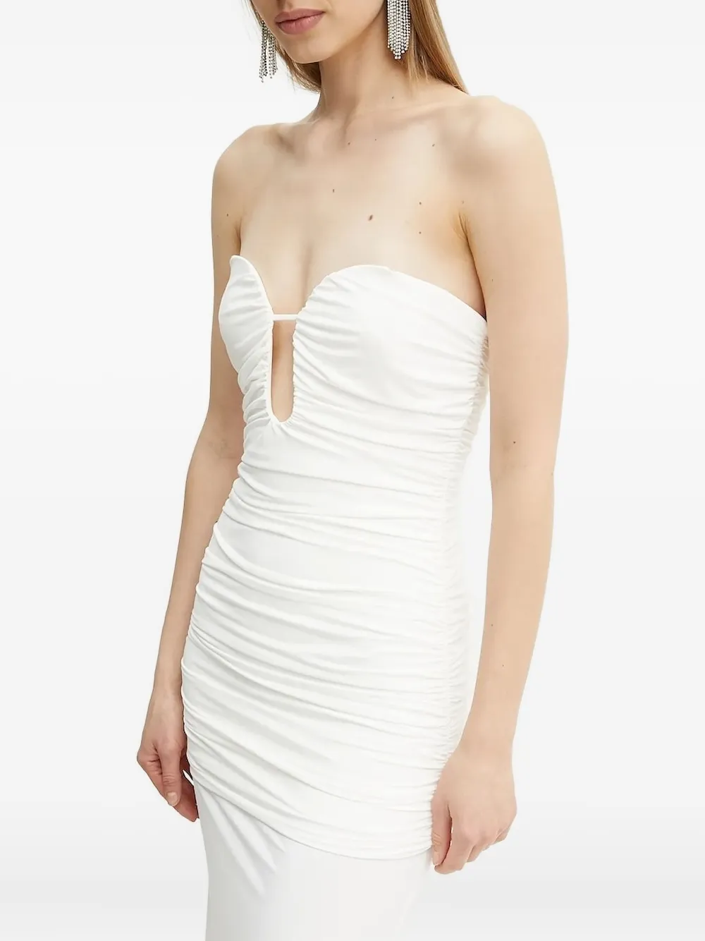 ruched maxi dress