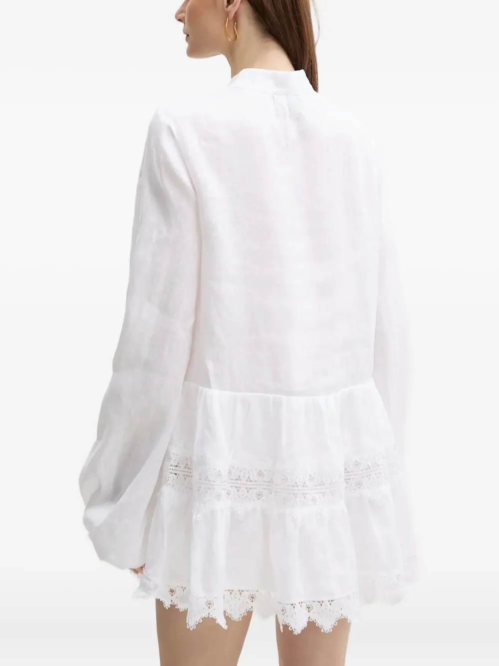 Bardot Antonia lace-trimmed mini dress Wit