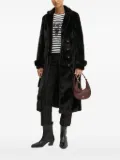 Bardot double-breasted coat - Black