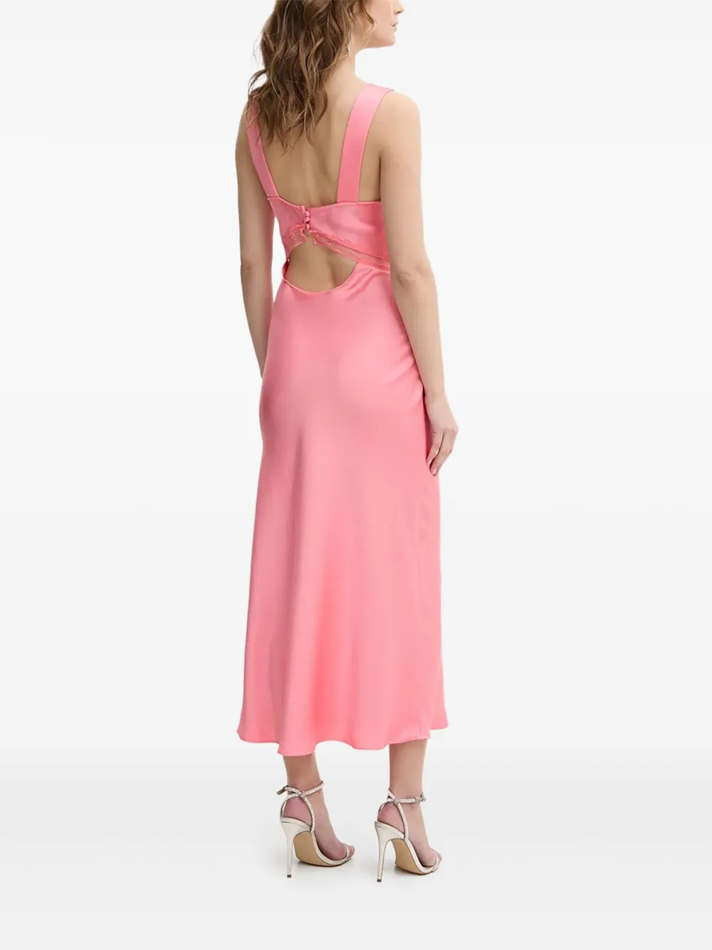 Bardot Jurk met kanten vlak - Roze
