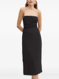 Bardot strapless side-split dress - Black