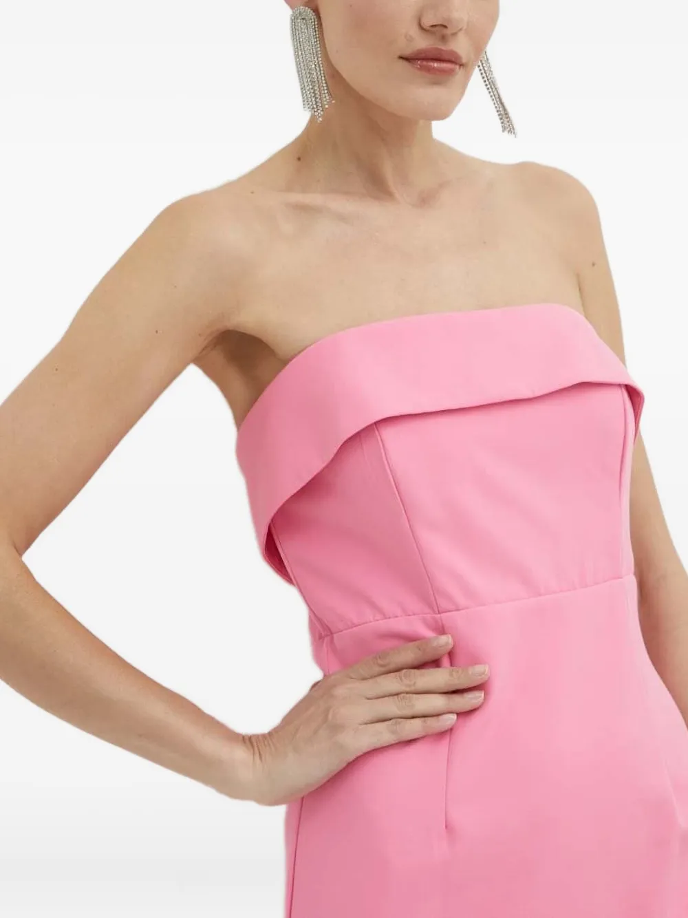Bardot Strapless midi-jurk Roze