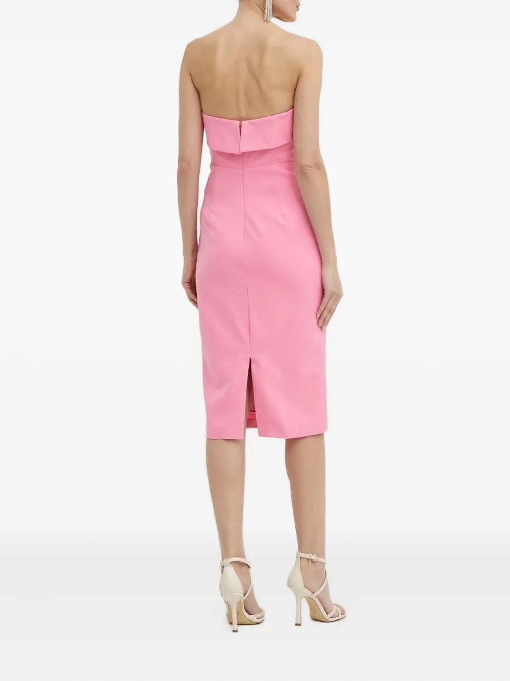 Bardot Strapless midi-jurk - Roze