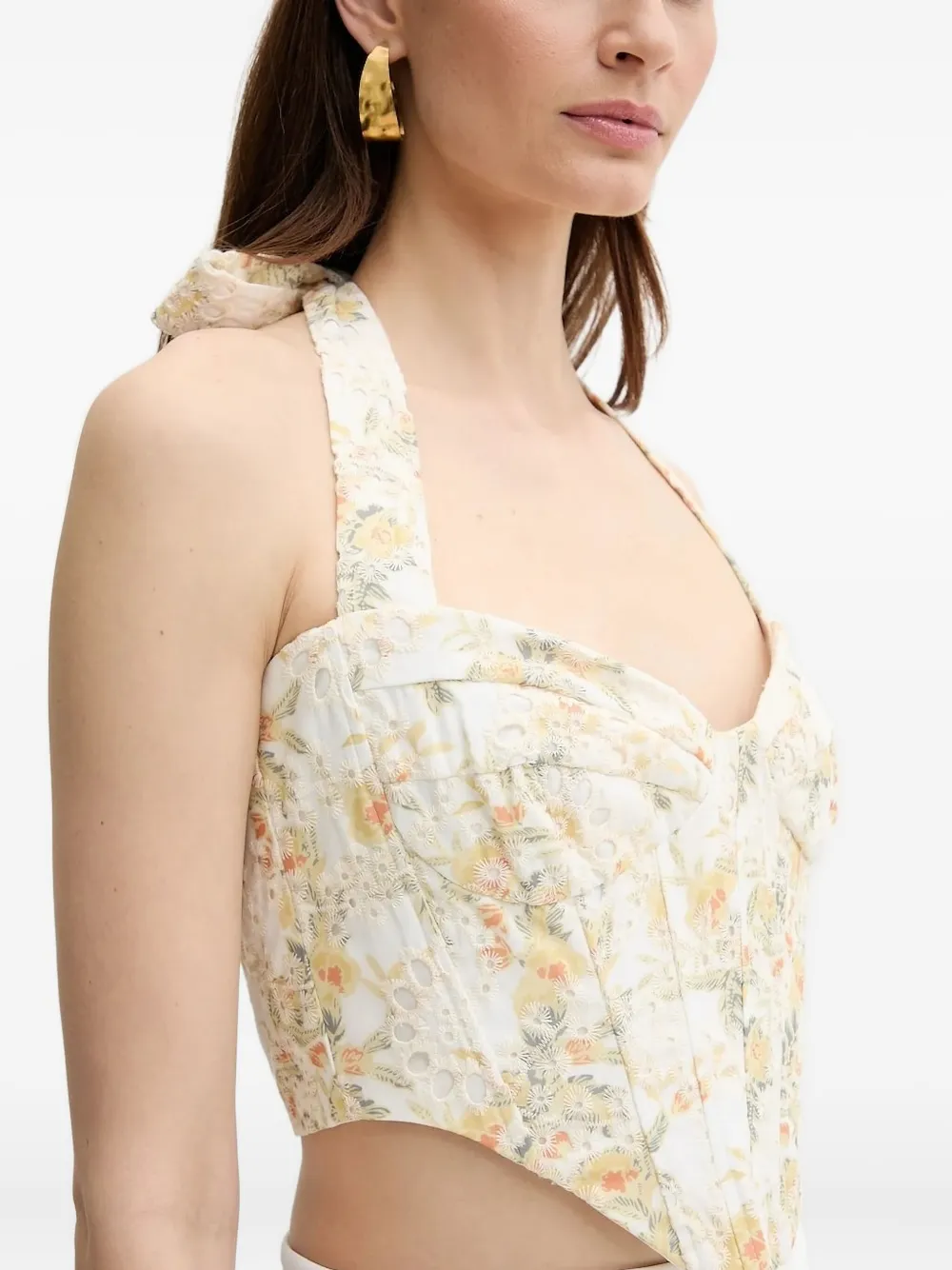 Bardot Pollie Halterneck Top In Neutral