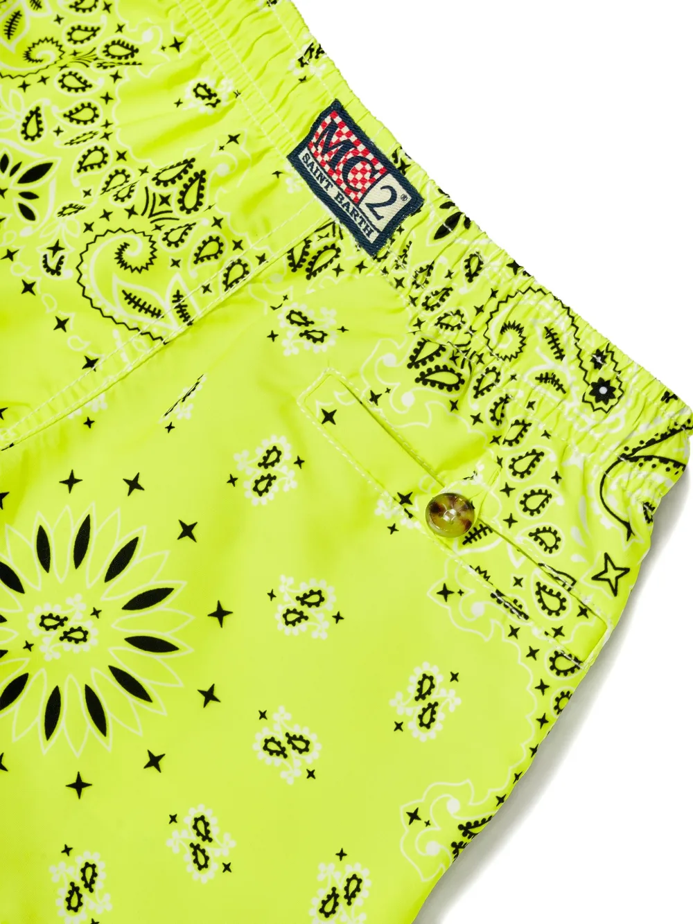 MC2 Saint Barth Kids bandana-print swim shorts Geel