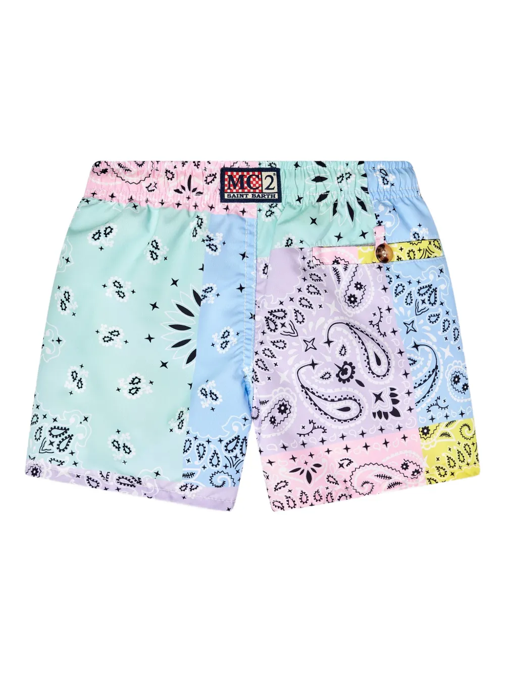 MC2 Saint Barth Kids bandana-print swim shorts Blauw