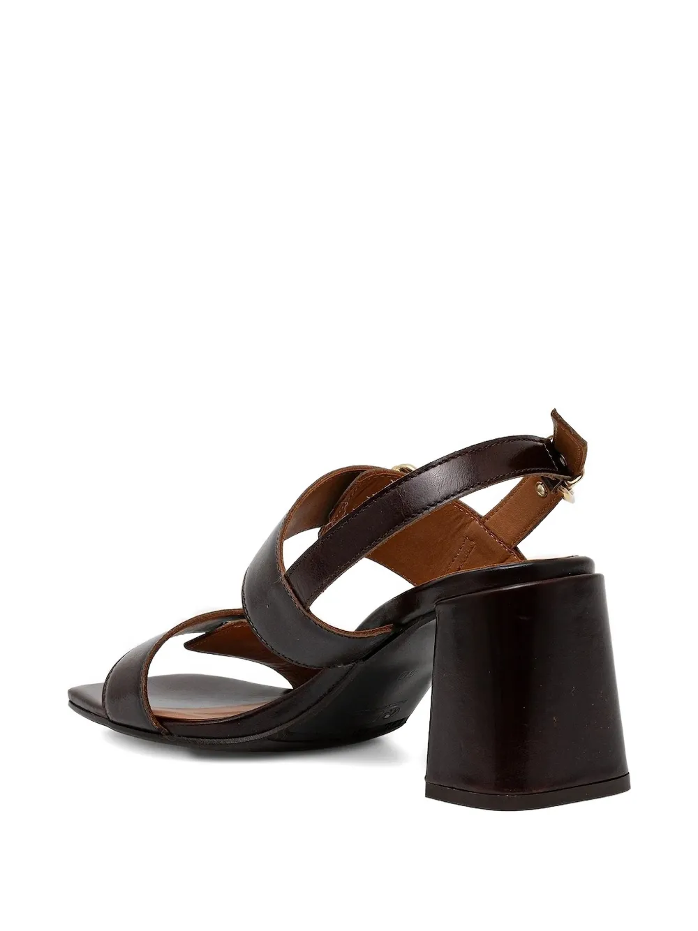 Billi Bi Buckle-detail Block-heel Sandals In Brown