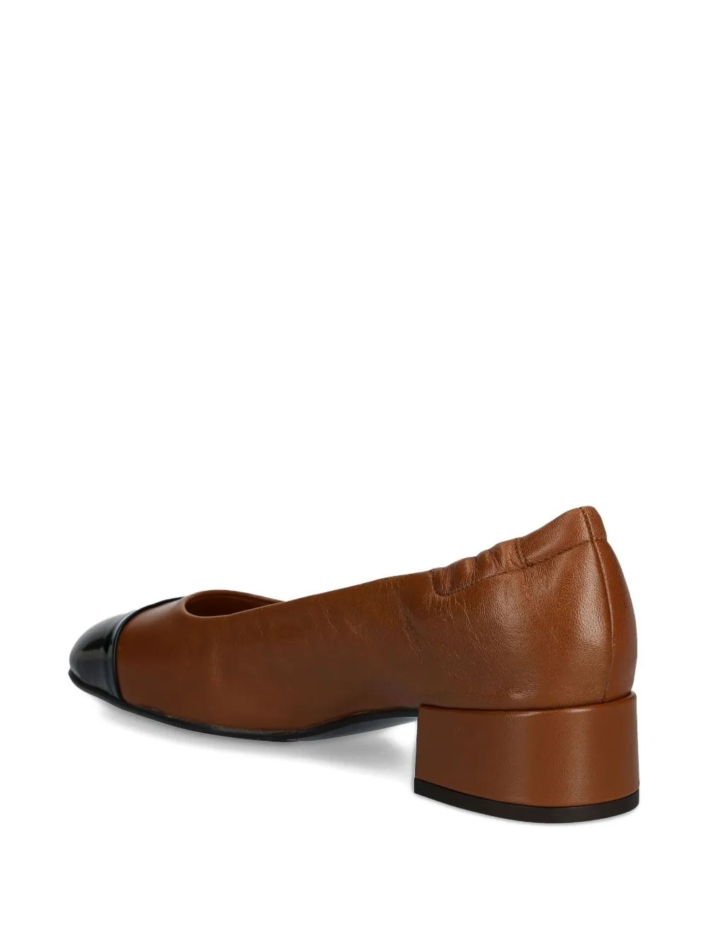 BILLI BI leather cap-toe pumps Brown