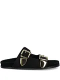 BILLI BI double buckle slides - Black