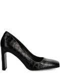 BILLI BI 70mm crocodile-embossed heeled pumps - Black