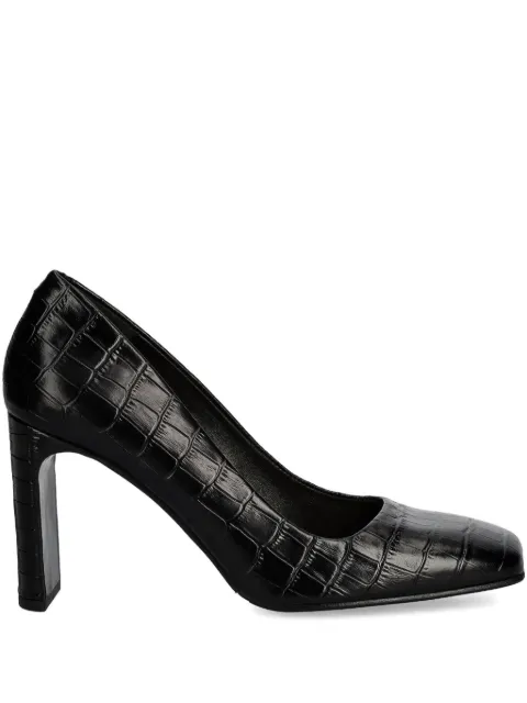 BILLI BI 70mm crocodile-embossed heeled pumps