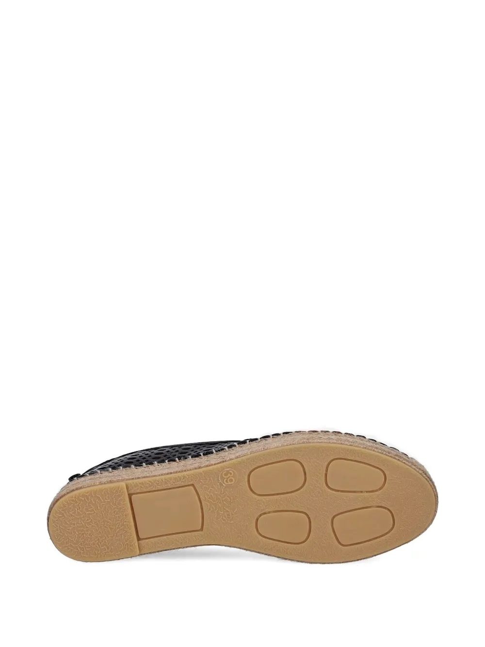 Billi Bi Perforated-leather Espadrilles In Black